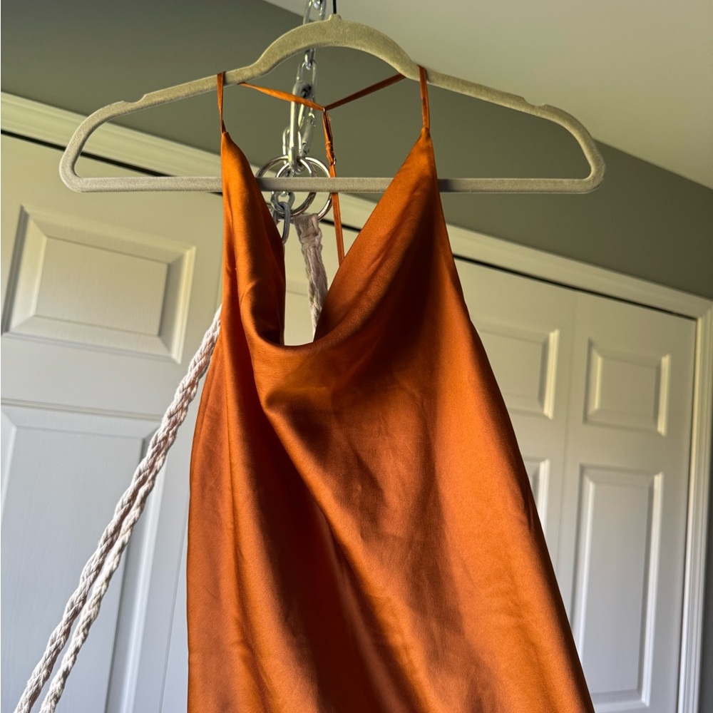 Abercrombie & Fitch Rust Satin Top
